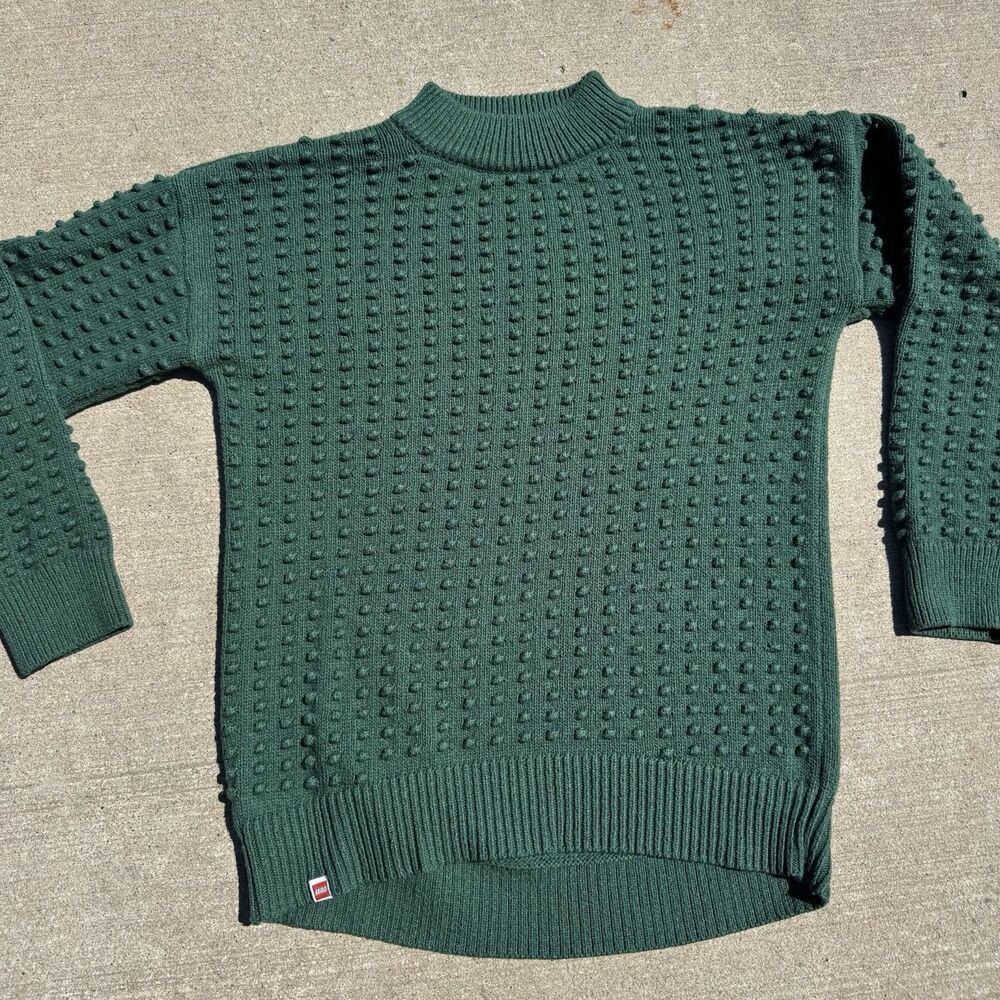 LEGO x Target Knit Sweater Green Textured Pullover Mens Small